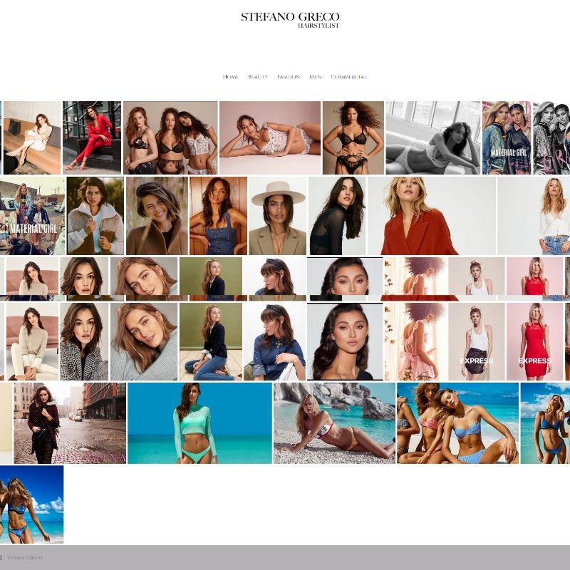 minimalistyczny projekt strony internetowej poświęconej fotografii mody