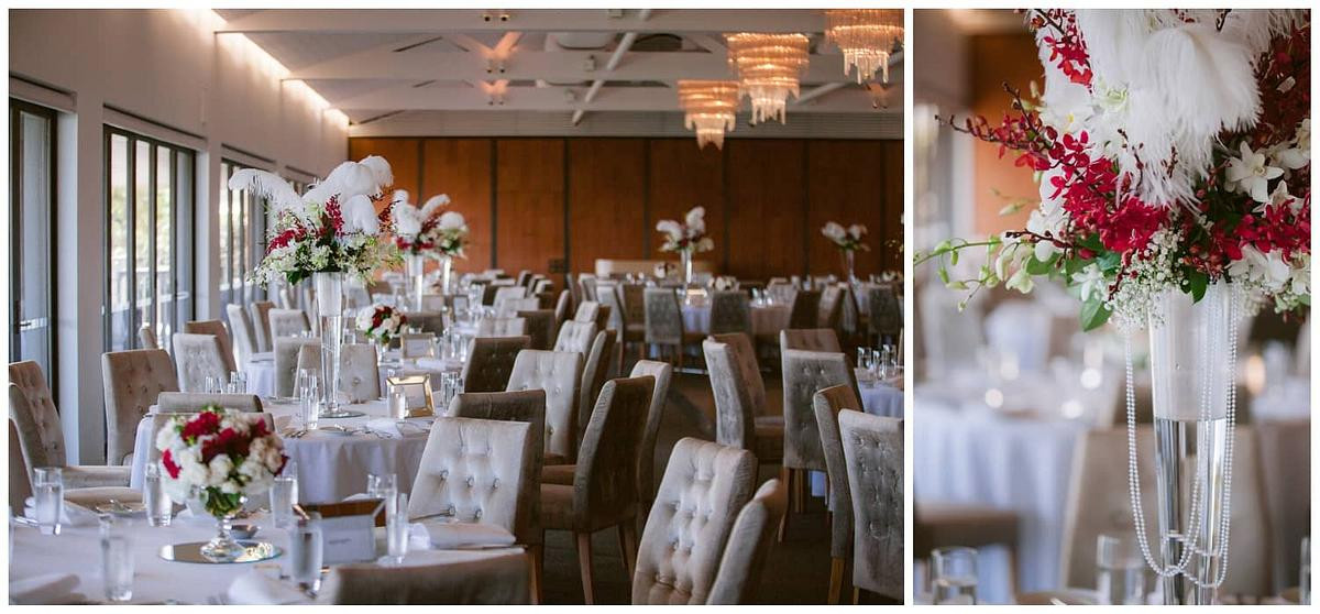 Wedding reception setup at Sergeants Mess Mosman.