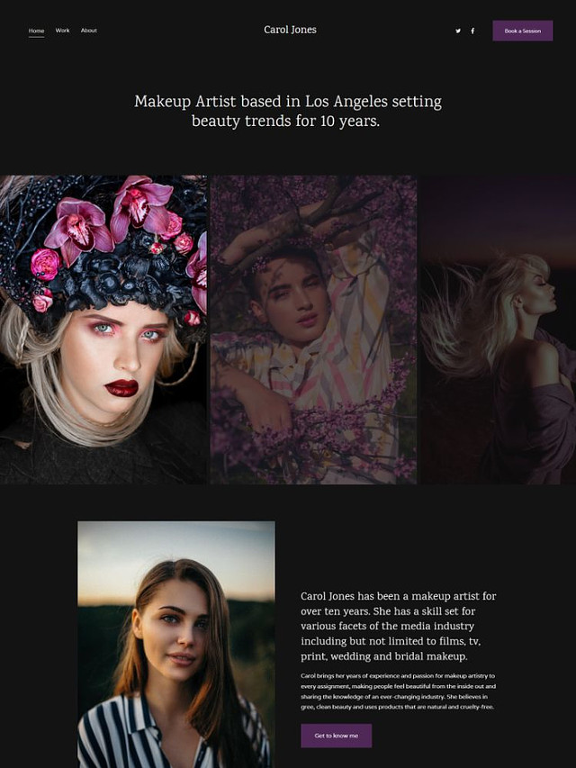 Elettra -  Pixpa Modello di sito web per portfolio di moda