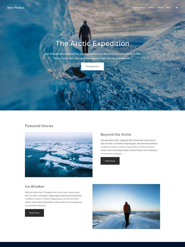 Aspecto - Pixpa Modelos de site de portfólio