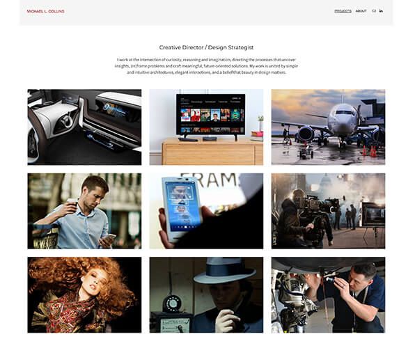 Michael L. Collins Portfolio Exemples de sites Web