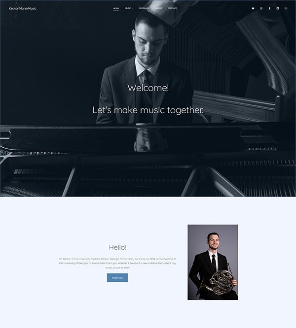 Keaton Marek Portfolio Website Examples