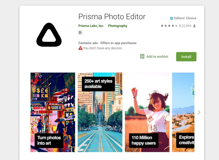 Prisma Photo Editor App