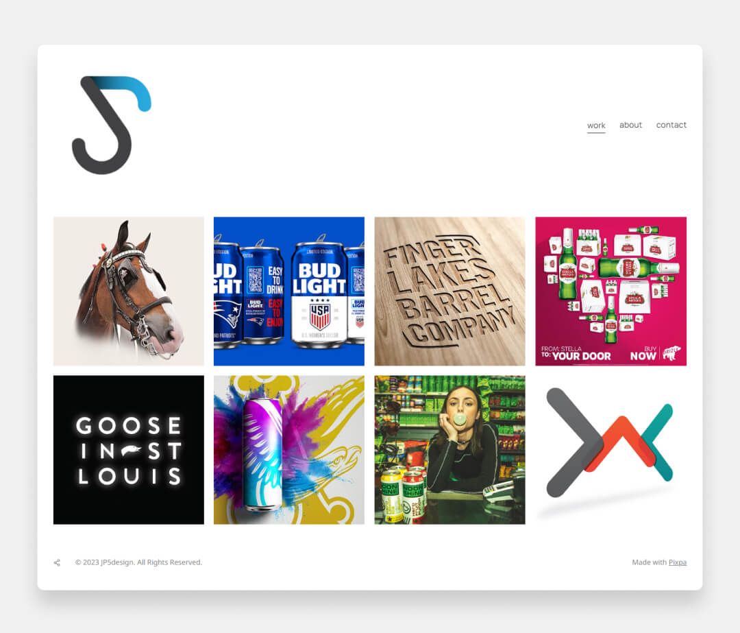John Panek - Portfoliowebsite voor grafisch ontwerpers