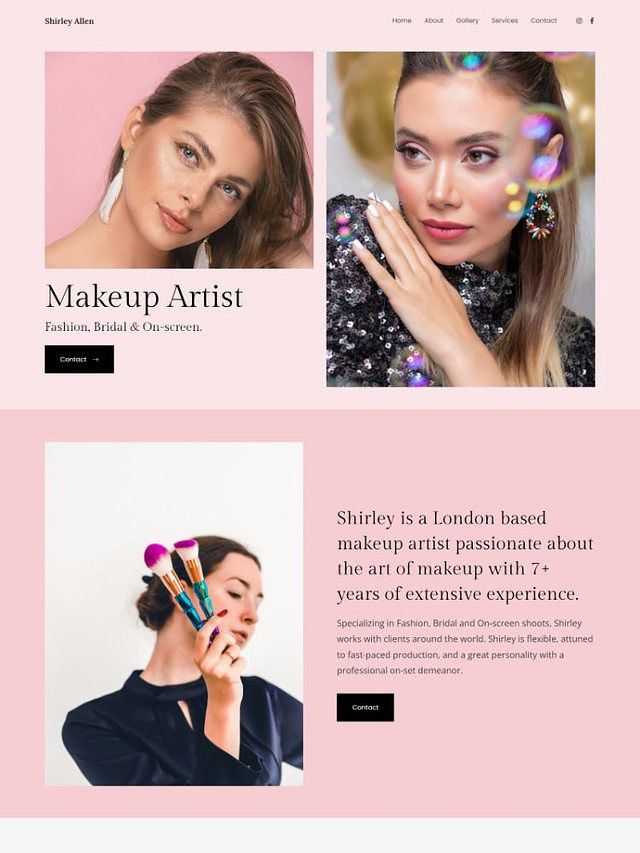 Abile -  Pixpa Modello di sito web per portfolio di moda