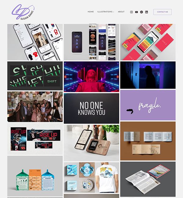 Susan Dang Portfolio Website Examples