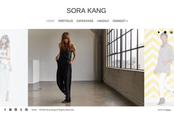 Esempi di siti web del portfolio Sora Kang