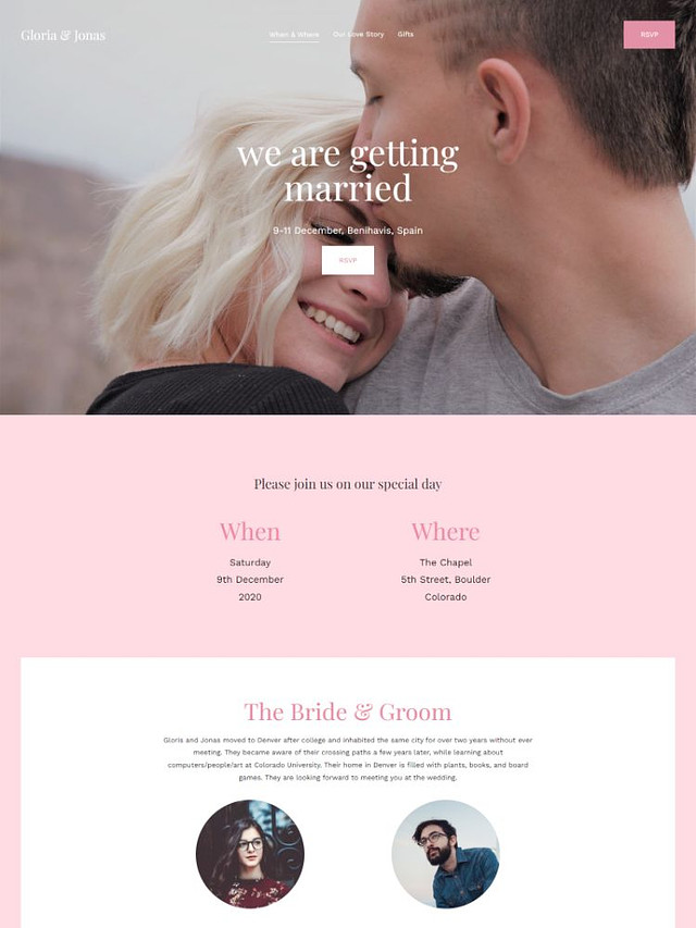 Przechodzić - Pixpa Szablon strony internetowej z portfolio ślubnym